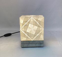 PIRITA white table lamp on parchment