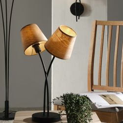 Tischleuchte der Asia-Serie mit 2 Lampenschirmen