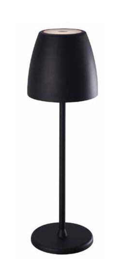 Lámpara de mesa sin cable color negro  MOON