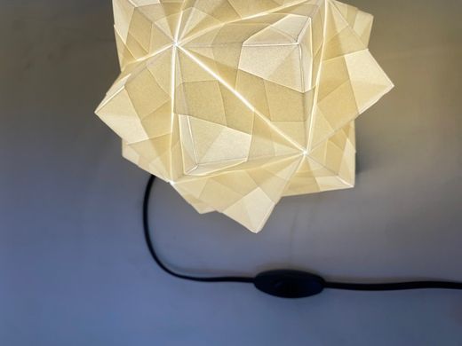SONOBE white table lamp on parchment