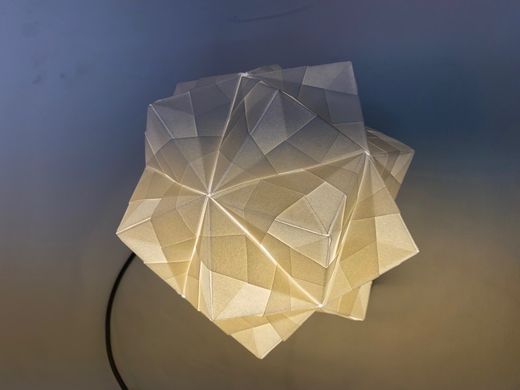 SONOBE white table lamp on parchment