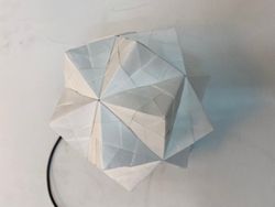 SONOBE white table lamp on parchment