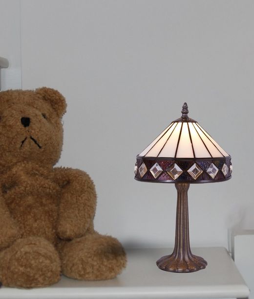 Tiffany table lamp classic mount Serie Ilumina diameter 20cm Tiffan and light
