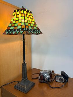 Melange Series Square High Table Lamp 20x20cm Base 88 Tiffany and Light