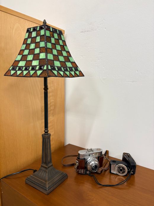 Melange Series Square High Table Lamp 20x20cm Base 88 Tiffany and Light