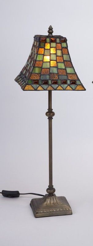 High Table Lamp Serie Melange quadratisch 20x20cm Tiffan und Light