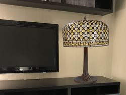 Tree Table Lamp XXL Tiffany Queen Series Diameter 45m Tiffan and Light