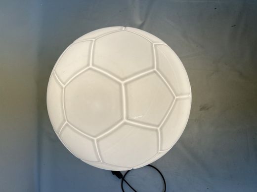 Glass ball table lamp simulating soccer ball larger d.30cm