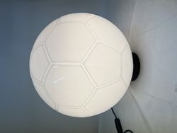 Glass ball table lamp simulating soccer ball larger d.30cm