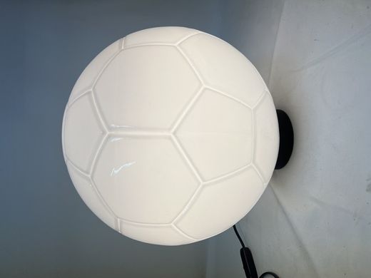 Glass ball table lamp simulating soccer ball larger d.30cm