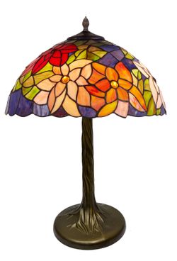 Tiffany Guell Serie Tischlampe Baumsockel Durchmesser 40cm Tiffan und Licht