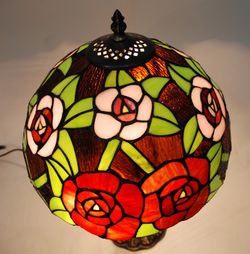 New York Series Tiffany Tree Base Table Lamp Diameter 30cm Tiffan and Light