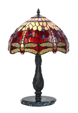 Base Table Lamp with Tiffany Blue Agate Belle Rouge Series Diameter 30cm Tiffan and Light