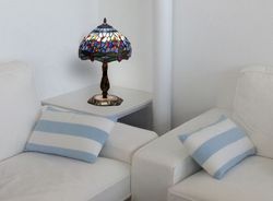 Table Lamp base with clear agate Tiffany Series Belle Epoque Diameter 30cm Tiffan and Light