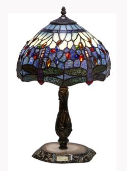 Table Lamp base with clear agate Tiffany Series Belle Epoque Diameter 30cm Tiffan and Light