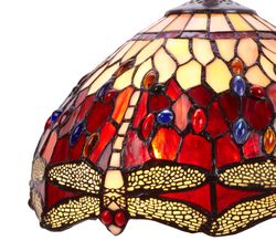 Lámpara De Sobremesa base con agata clara Tiffany Serie Belle Rouge Diámetro 30cm Tiffan y Luz