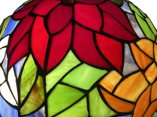 Lampada da Tavolo Base con Supporti Serie Tiffany Guell Diametro 40cm Tiffany e Luce