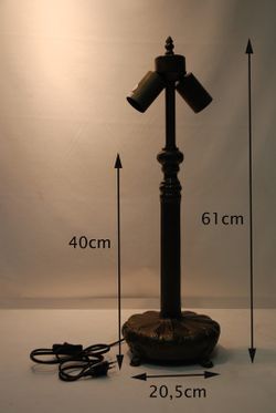 Lampada da Tavolo Base con Supporti Serie Tiffany Guell Diametro 40cm Tiffany e Luce