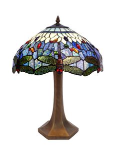 Table Lamp hexagonal base Tiffany Series Belle Epoque Diameter 40cm Tiffan and Light