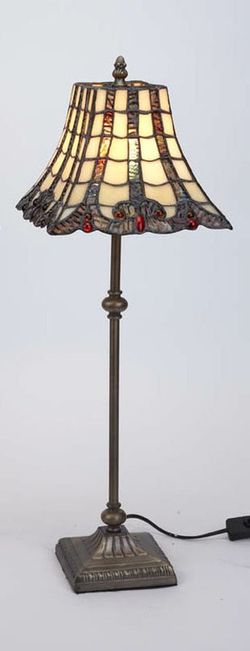 Lampe à Poser Beige Série Melange carrée 20x20cm Tiffan and Light