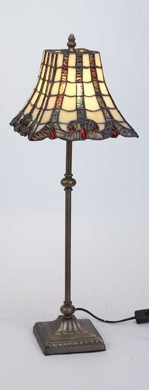 Lampe à Poser Beige Série Melange carrée 20x20cm Tiffan and Light