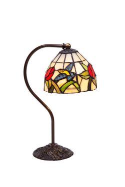 Colibri Lampada da Tavolo con braccio Serie Compatta Diametro 15cm Tiffan e Luce