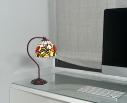 Colibri Lampada da Tavolo con braccio Serie Compatta Diametro 15cm Tiffan e Luce