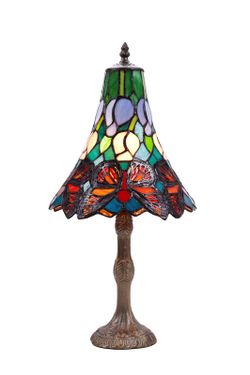 Tischleuchte mit geformtem Sockel Butterfly-Serie d.25cm von „Tiffan and Light“