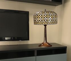 Tiffany-shaped Table Lamp Queen Series Diameter 45m Tiffan and Light