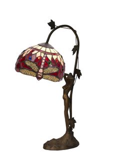 Tischlampe mit Frau Serie Belle Rouge