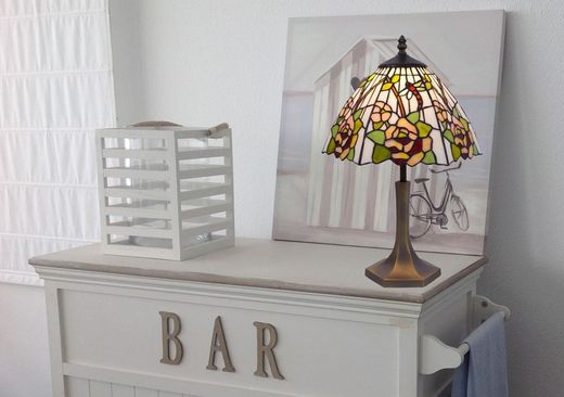 Tiffany portable table lamp diameter 30cm Tiffan and light