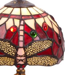 Table Lamp Series Belle Rouge base with glass Diameter 20cm Tiffan and Light