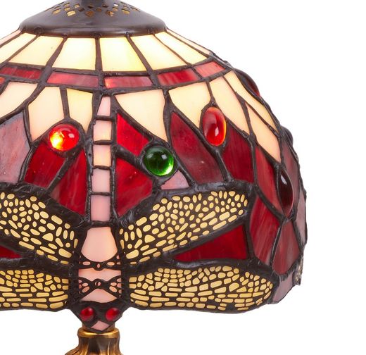 Table Lamp Belle Rouge Series wavy base Diameter 20cm Tiffan and Light
