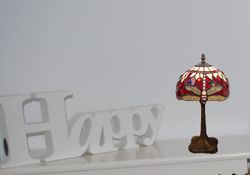 Table Lamp Belle Rouge Series wavy base Diameter 20cm Tiffan and Light