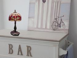 Lámpara De Sobremesa Serie Belle Rouge con base amavista Diámetro 20cm Tiffan y Luz