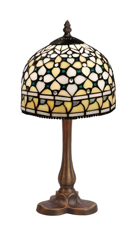 Lámpara De Sobremesa Serie Queen base trébol Diámetro 20cm Tiffan y Luz