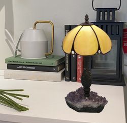 Table Lamp Virginia Series with amethyst base Diameter 20cm Tiffan and Light