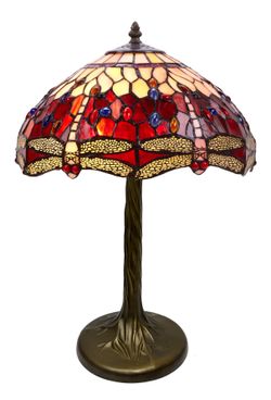 Tiffany Tischlampe Tree Base Serie Belle Rouge Durchmesser 40cm Tiffan y luz
