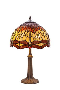 Tiffany Table Lamp Series Belle Amber Diameter 30cm Tiffan and Light
