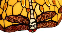 Tiffany Table Lamp Series Belle Amber Diameter 30cm Tiffan and Light