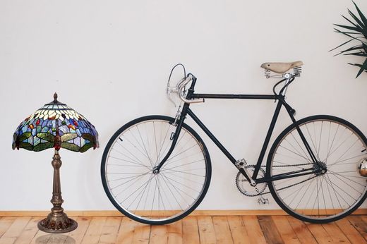 Lámpara De Sobremesa Tiffany Serie Belle Epoque Diámetro 40cm Tiffan y Luz