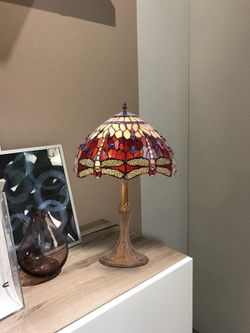 Tiffany Table Lamp Series Belle Rouge Dia.30cm Tiffan and Light