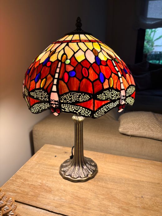 Tiffany Tischlampe Serie Belle Rouge Durchmesser 30cm Tiffan und Licht