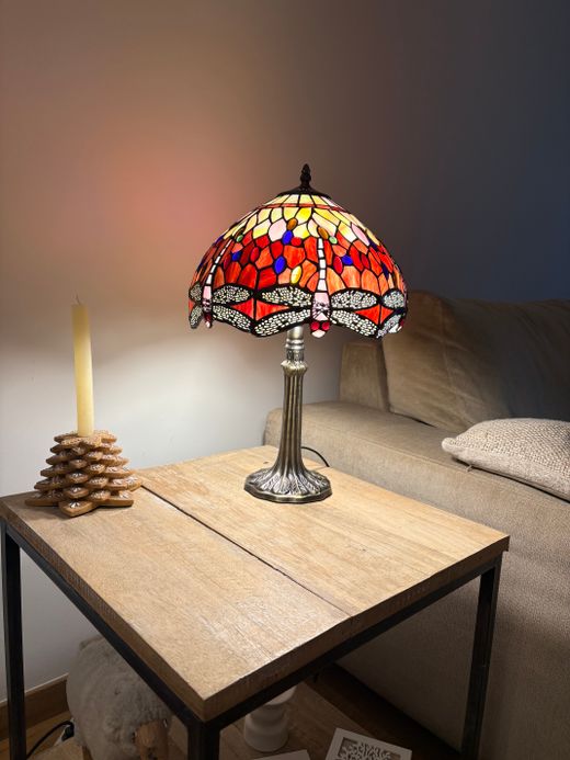 Tiffany Tischlampe Serie Belle Rouge Durchmesser 30cm Tiffan und Licht
