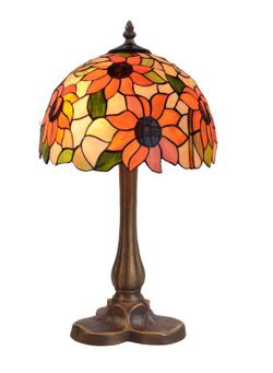 Tiffany Tischlampe Diamond Series kleeförmiger Sockel Durchmesser 20 cm Tiffan und Licht