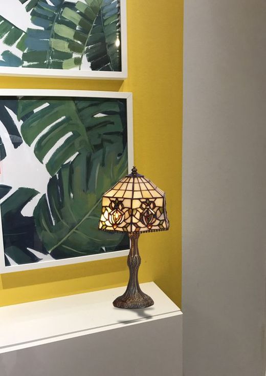 Tiffany Table Lamp Series Hexa Diameter 20cm Tiffan and Light