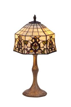 Lámpara De Sobremesa Tiffany Serie Hexa Diámetro 30cm Tiffan y Luz