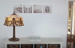 Tiffany Tischlampe Serie Hexa Durchmesser 41cm Tiffan y luz