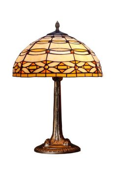 Tiffany Tischlampe Elfenbein Serie Durchmesser 40cm Tiffan und Licht