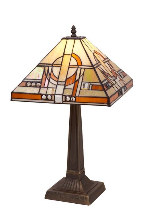 Lampe à Poser Tiffany Série Picasso Côté 40x40cm Tiffan et Lumière